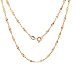 Cadena Singapur de Oro Amarillo 18K
