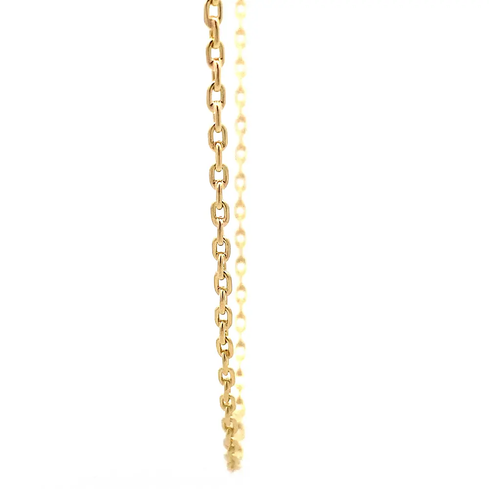 Cadena Limada de Oro Amarillo 18K