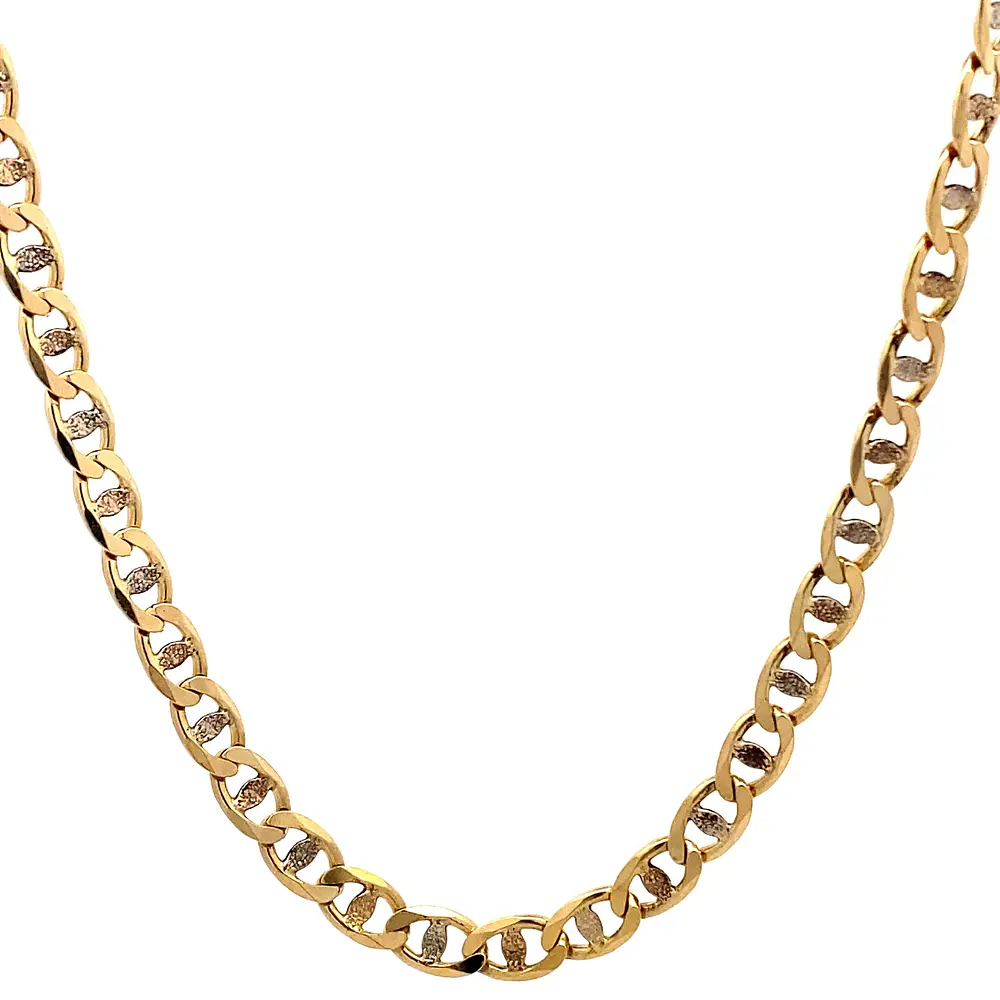 Cadena Banana Tres Oros 18K