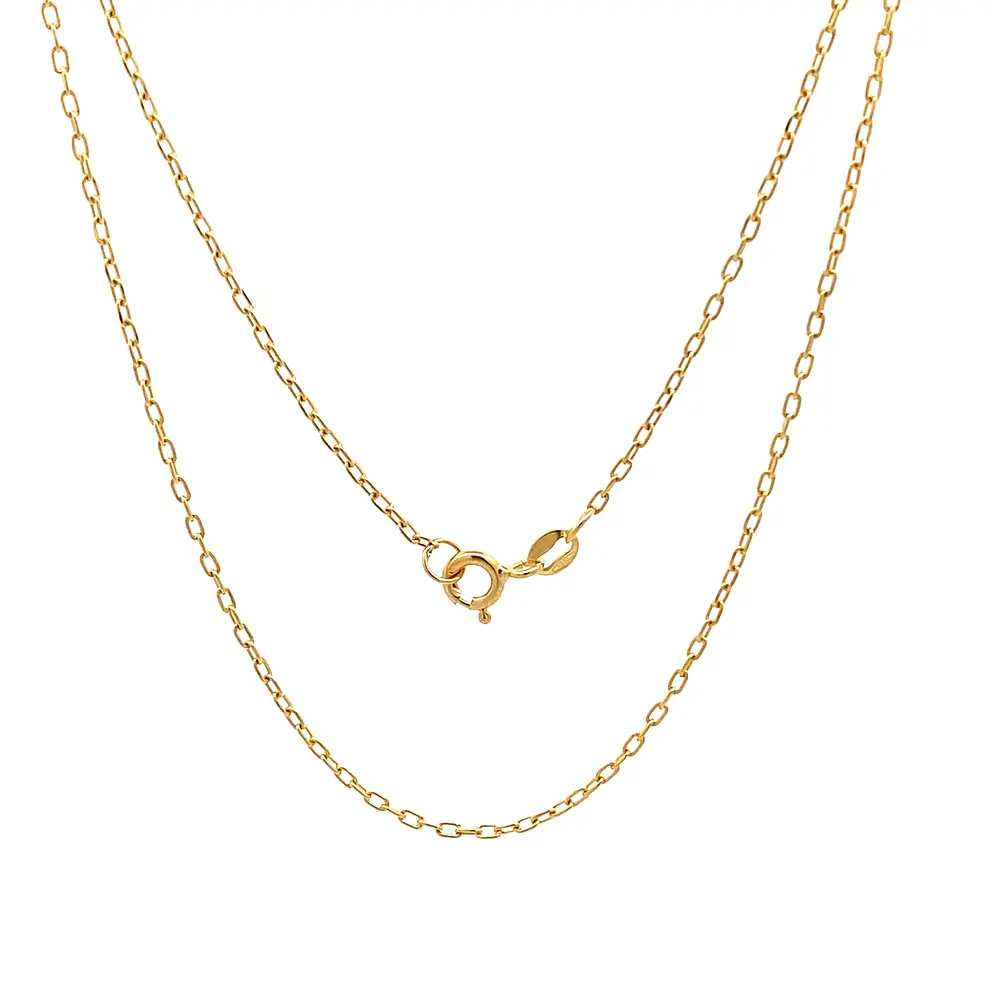 Cadena Limada de Oro Amarillo 18K