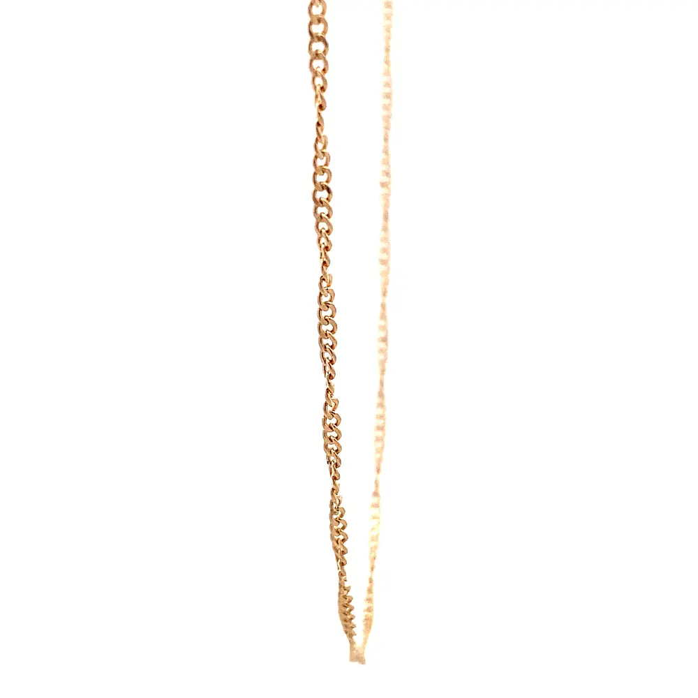 Cadena Barbada Espiral de Oro Rosado 18K