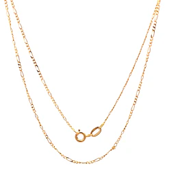 Cadena Fígaro 3x1 de Oro Amarillo 18K