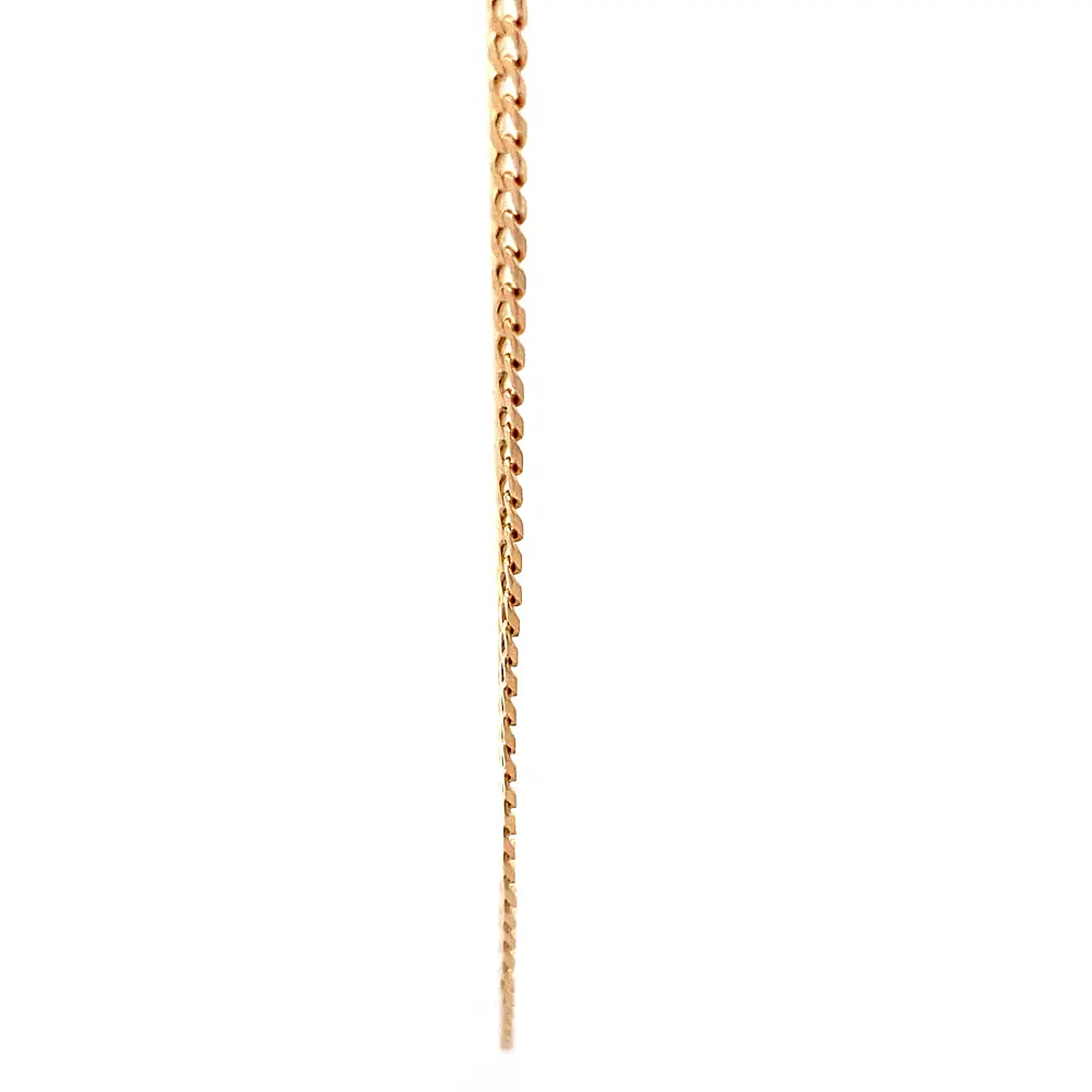 Cadena Barbada de Oro Rosado 18K