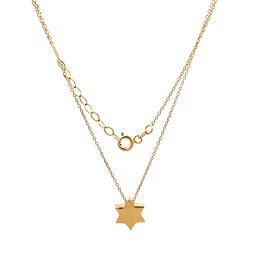 Cadena Limada de Oro Amarillo 18K con Dije Estrella