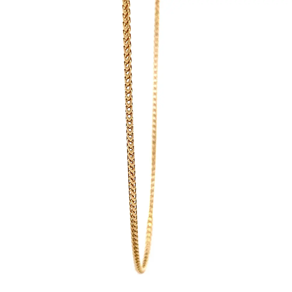 Cadena Espiga Doble de Oro Amarillo 18K