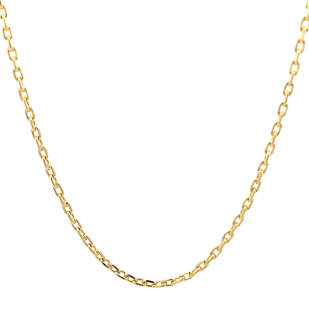 Cadena Limada de Oro Amarillo 18K