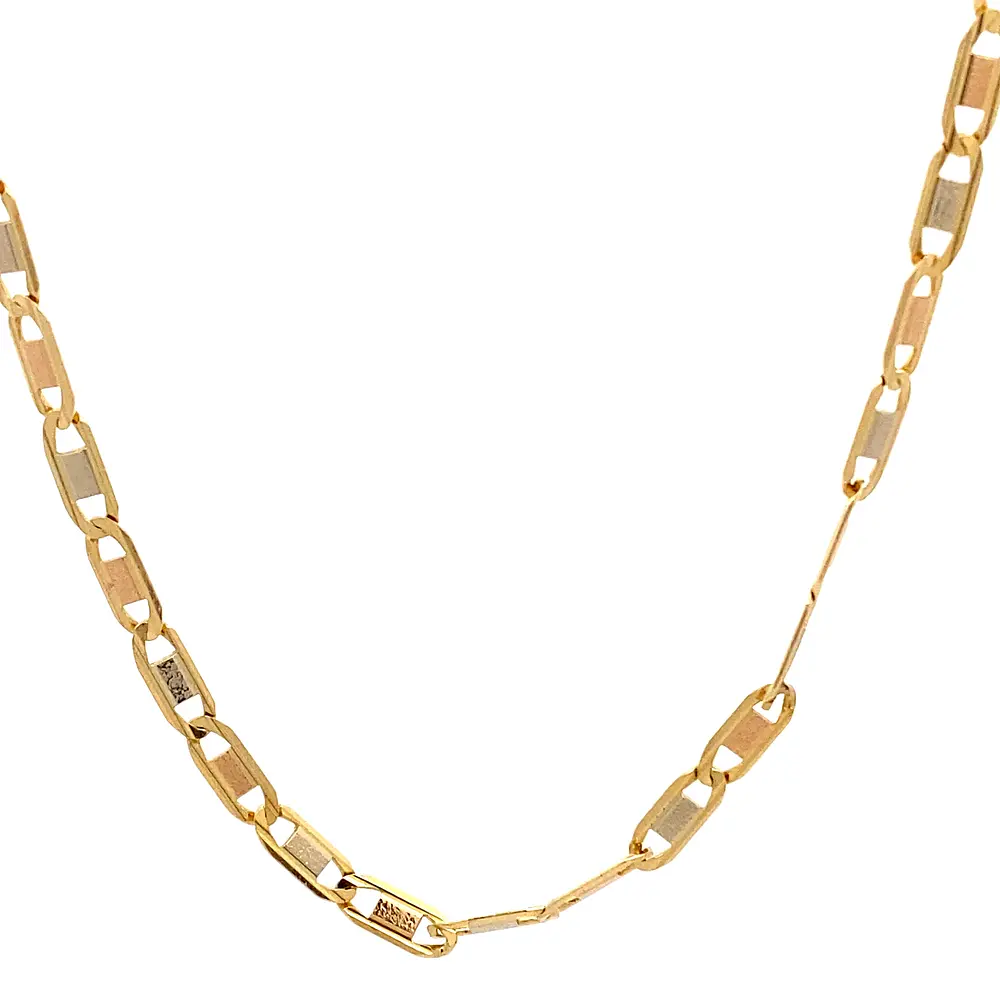 Cadena Valentino Tres Oros 18K