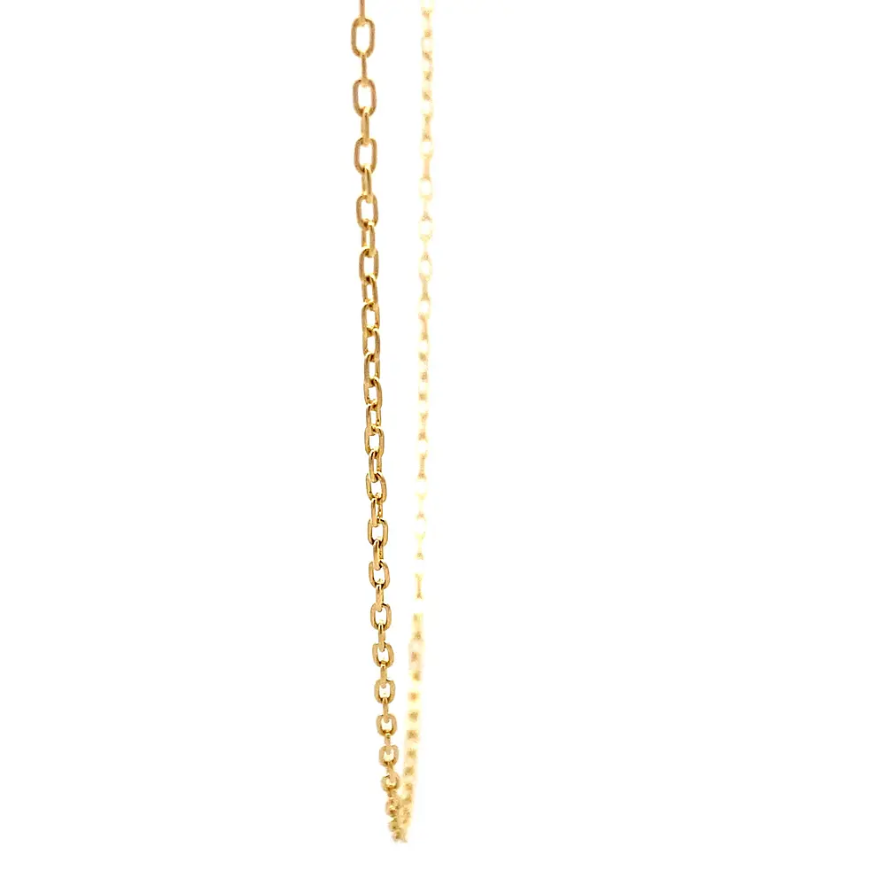 Cadena Limada de Oro Amarillo 18K
