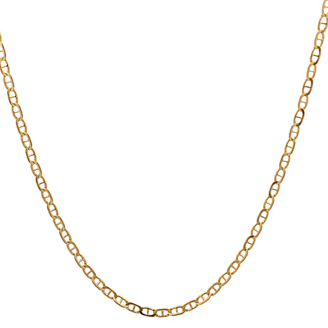 Cadena Banana de Oro Amarillo 18K