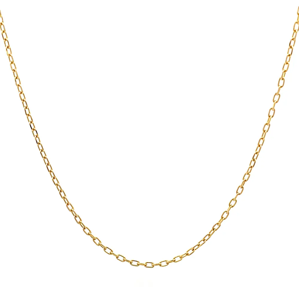 Cadena Limada de Oro Amarillo 18K