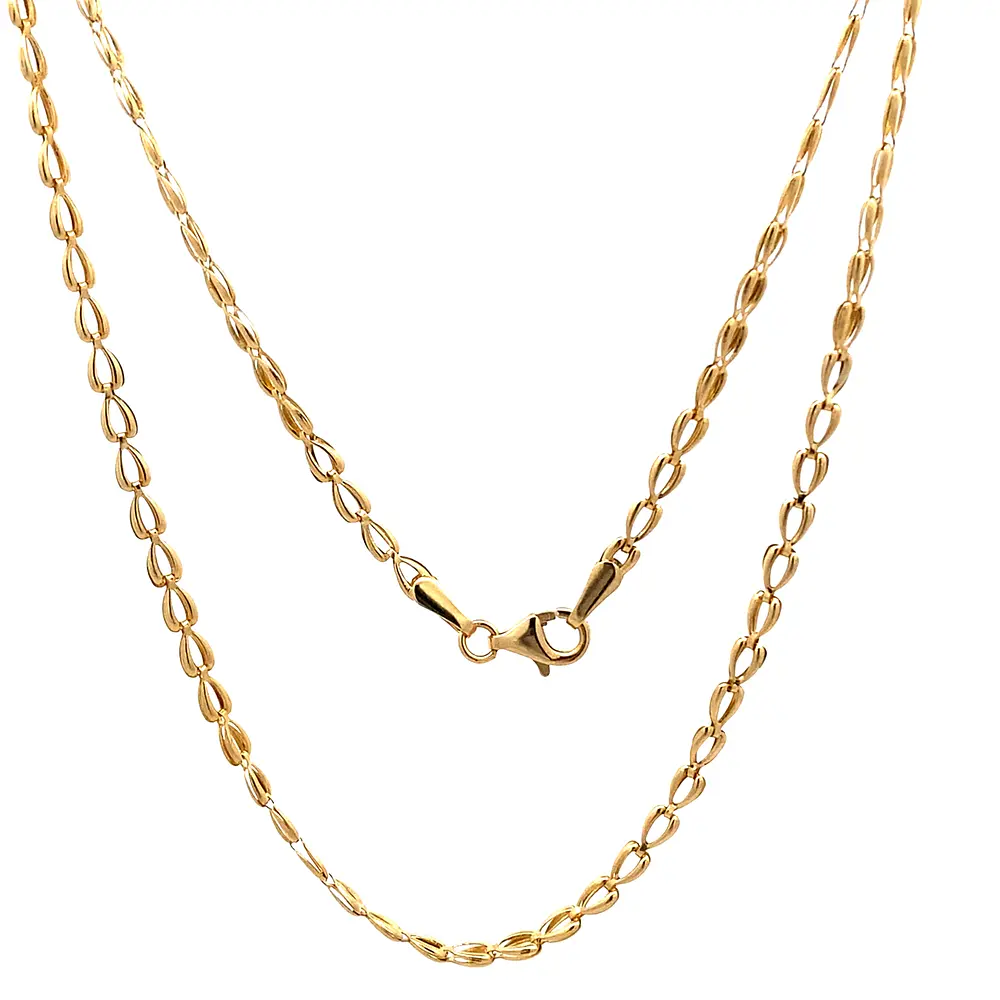 Cadena Ovalada Calada de Oro Amarillo 18K