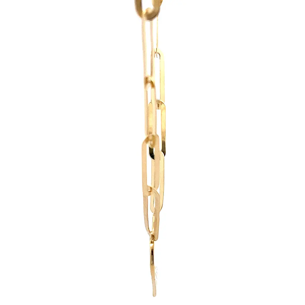 Cadena Ovalada Calada de Oro Amarillo 18K con Dije Corazón