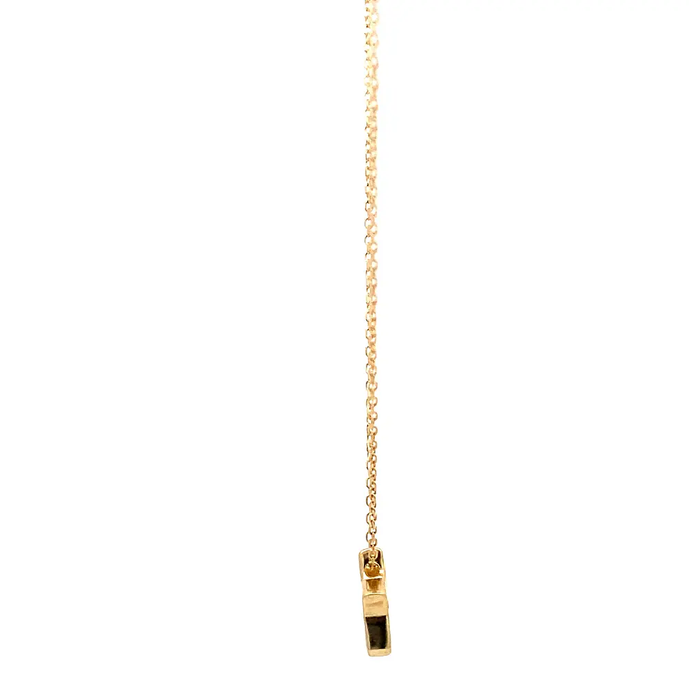 Cadena Limada de Oro Amarillo 18K con Dije Estrella