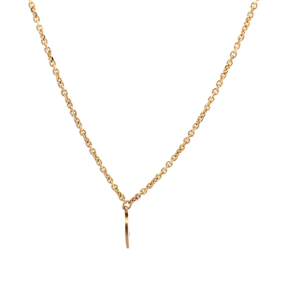Cadena Rolo de Oro Amarillo 18K con 3 Dijes de Luna