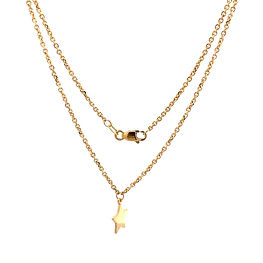 Cadena Rolo de Oro Amarillo 18K con 3 Dijes de Estrella