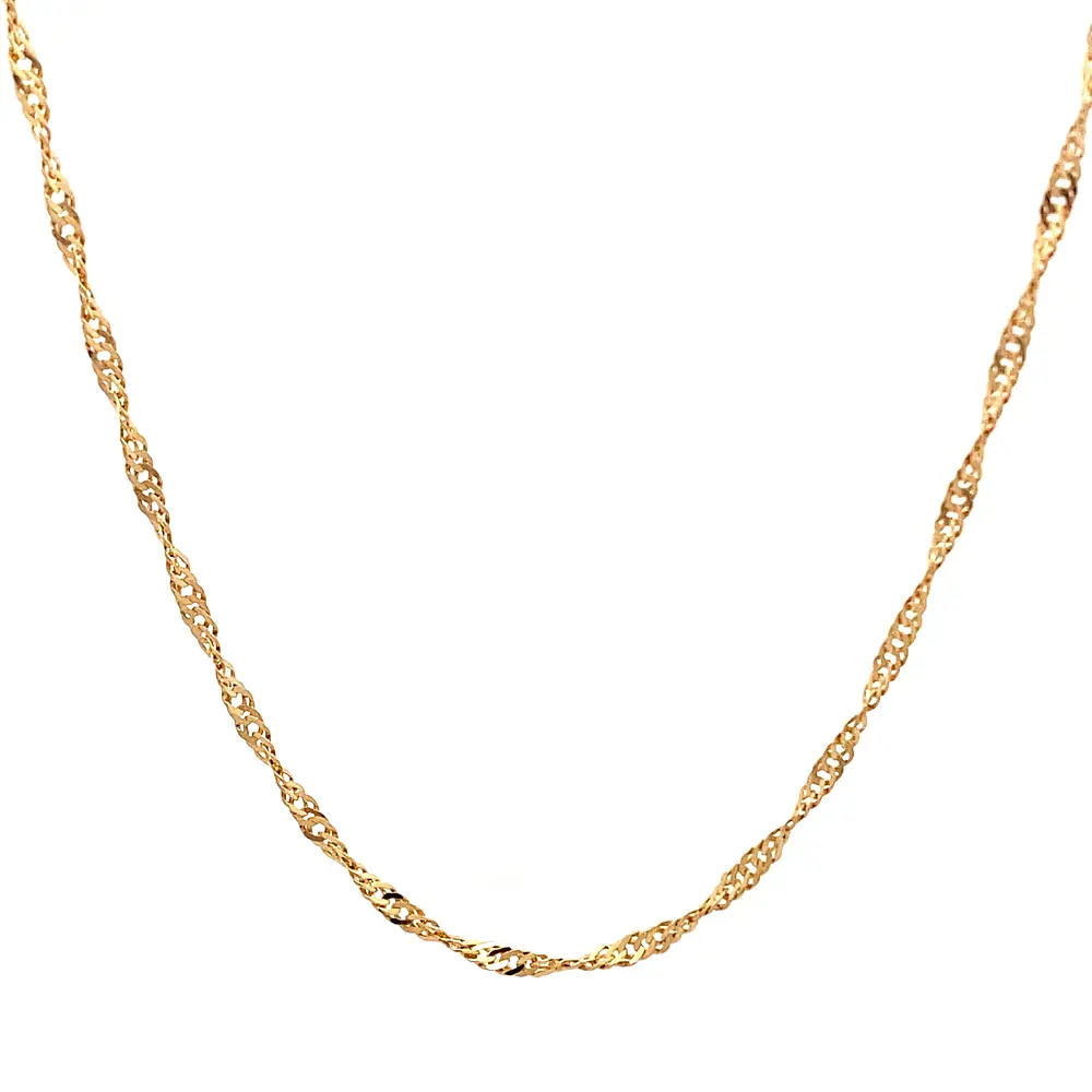 Cadena Singapur de Oro Amarillo 18K