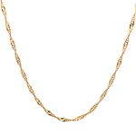 Cadena Singapur de Oro Amarillo 18K