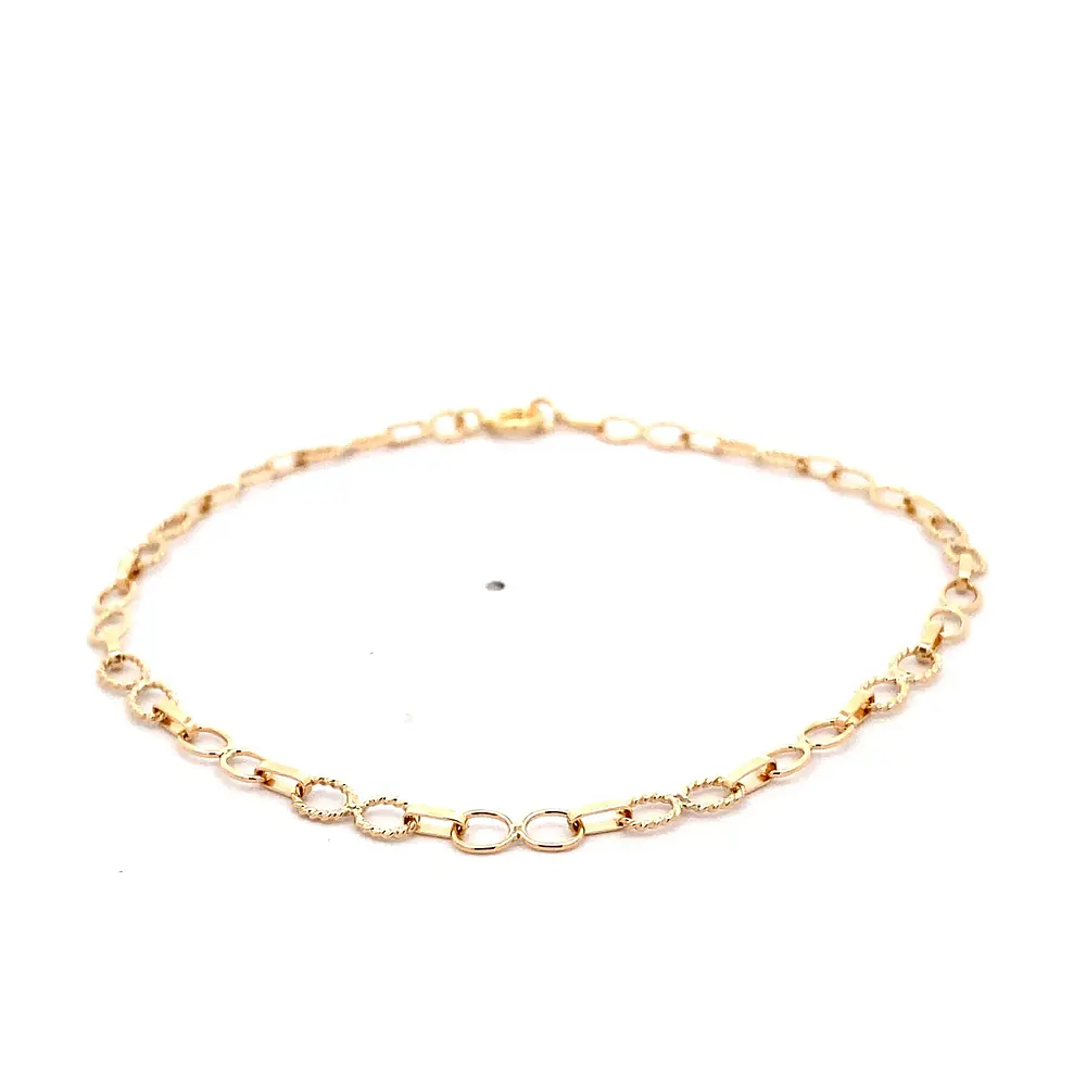 Pulsera de Infinitos Calados y Entorchados en Oro Amarillo 18K