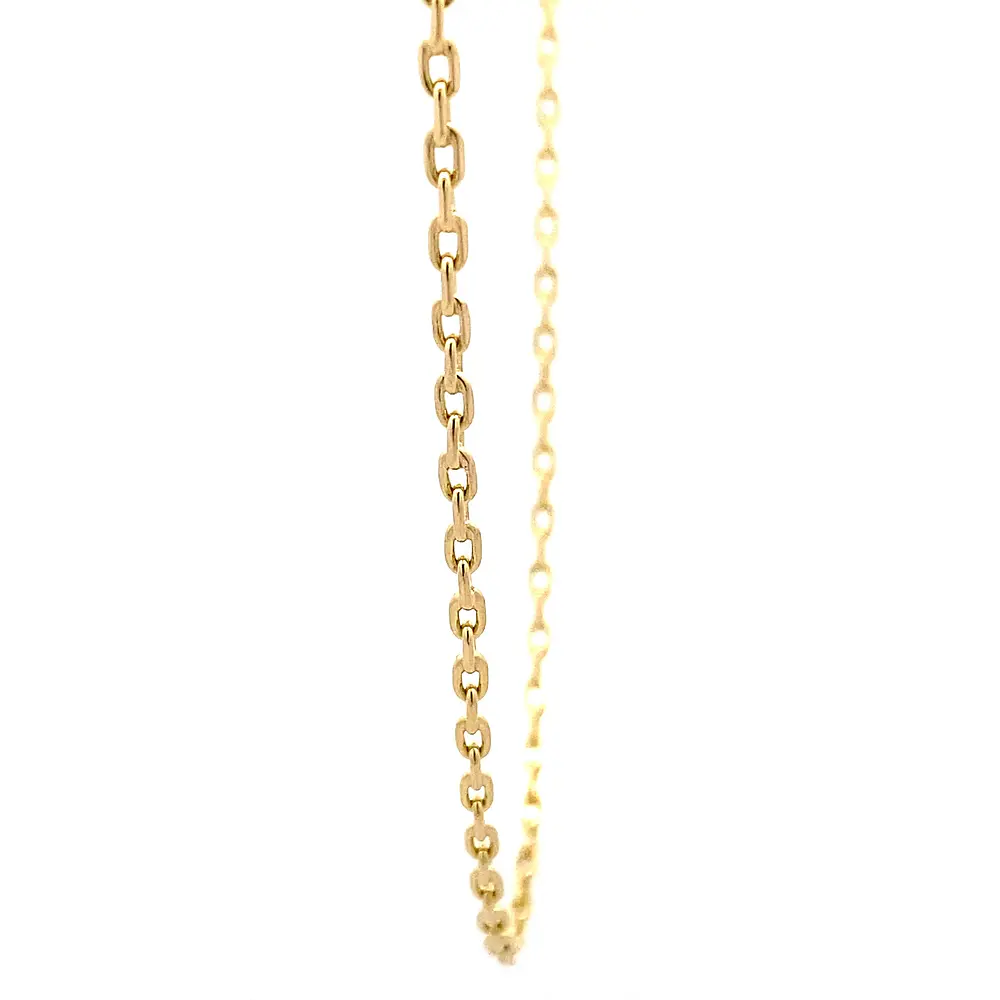 Cadena Limada de Oro Amarillo 18K