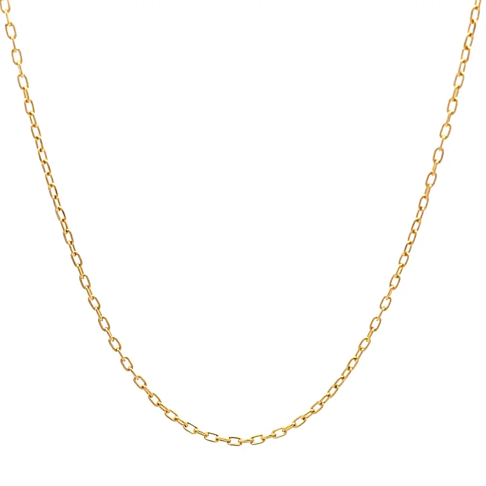 Cadena Limada de Oro Amarillo 18K