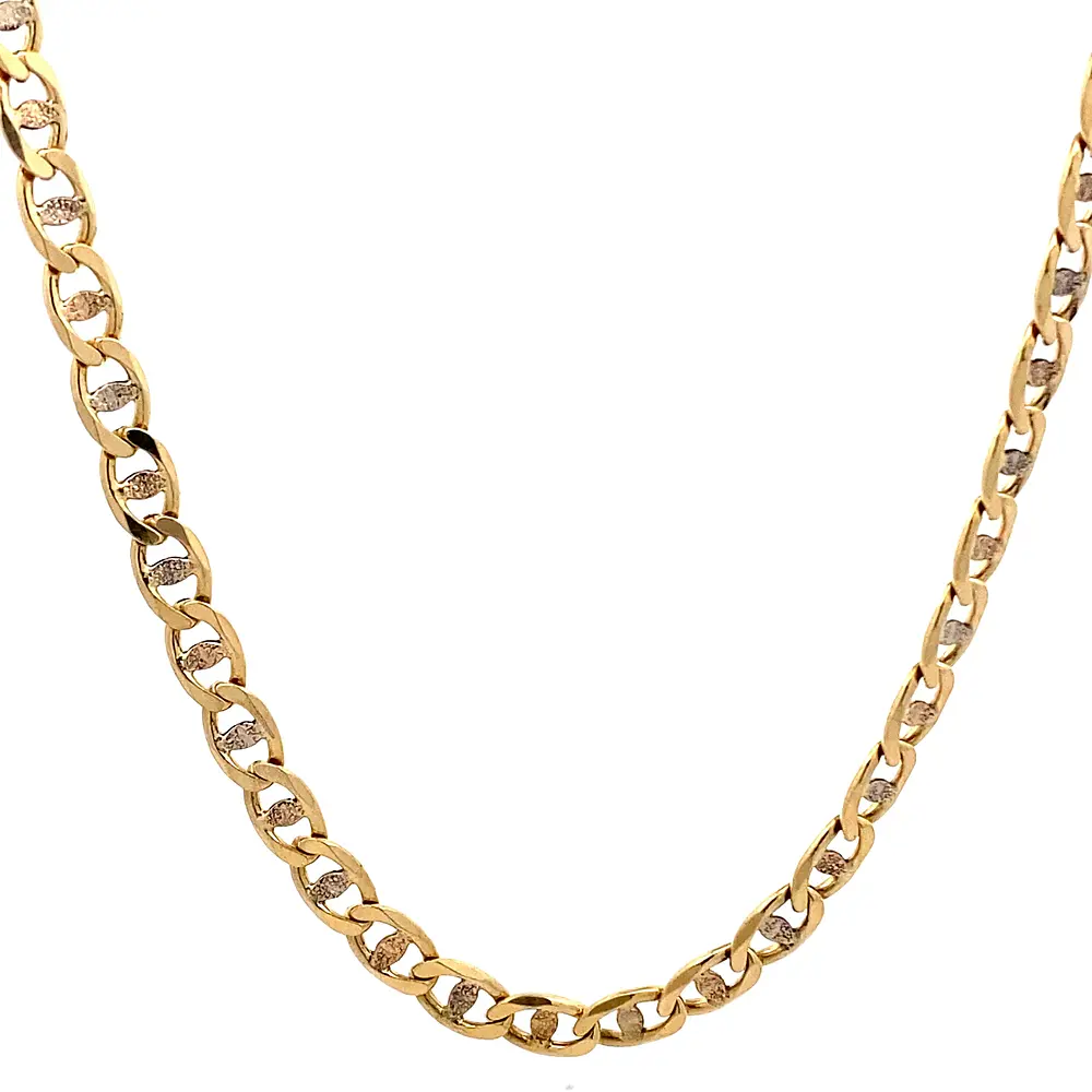 Cadena Banana Tres Oros 18K