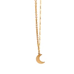 Cadena Rolo de Oro Amarillo 18K con 3 Dijes de Luna