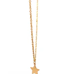 Cadena Rolo de Oro Amarillo 18K con 3 Dijes de Estrella