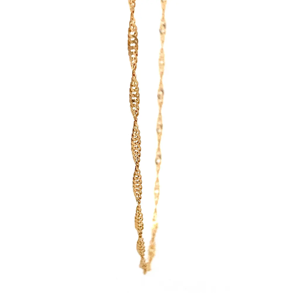 Cadena Singapur de Oro Amarillo 18K