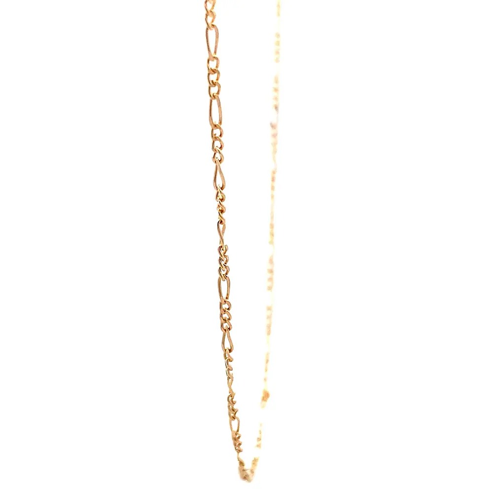 Cadena Fígaro 3x1 de Oro Amarillo 18K