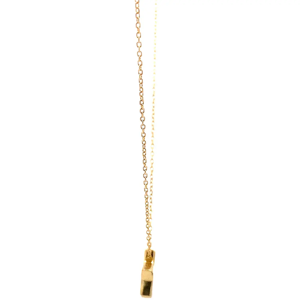 Cadena Limada de Oro Amarillo 18K con Dije Estrella