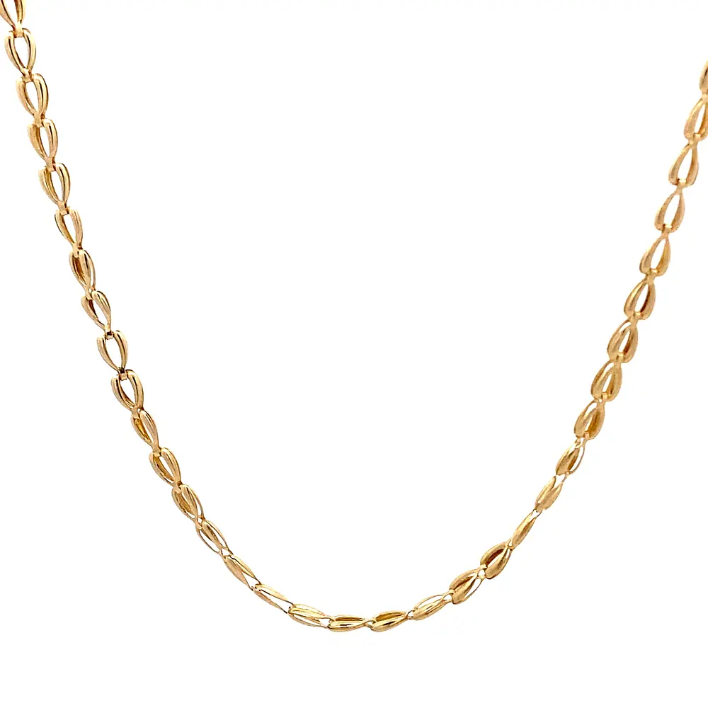 Cadena Ovalada Calada de Oro Amarillo 18K