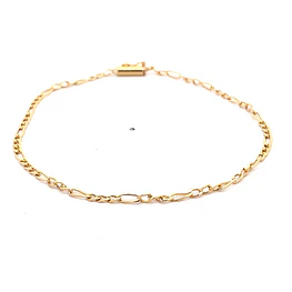 Pulsera Fígaro 3x1 de Oro Amarillo 18K