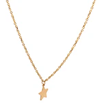 Cadena Rolo de Oro Amarillo 18K con 3 Dijes de Estrella