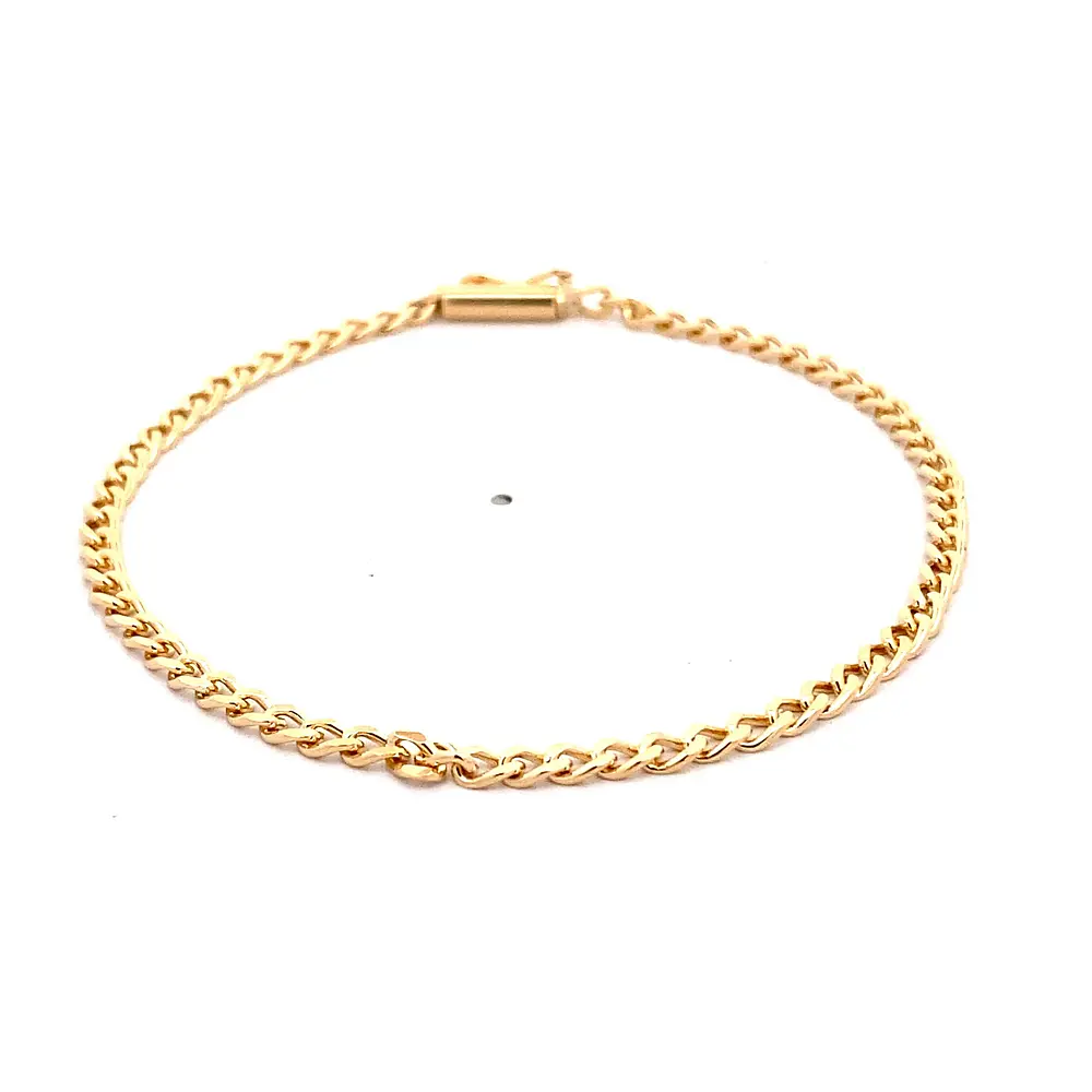 Pulsera Barbada de Oro Amarillo 18K