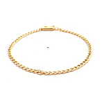 Pulsera Barbada de Oro Amarillo 18K