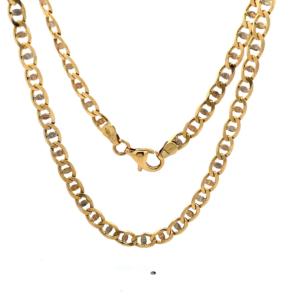 Cadena Banana Tres Oros 18K