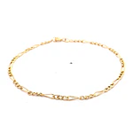 Pulsera Fígaro 3x1 de Oro Amarillo 18K