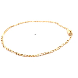 Pulsera Fígaro 3x1 de Oro Amarillo 18K