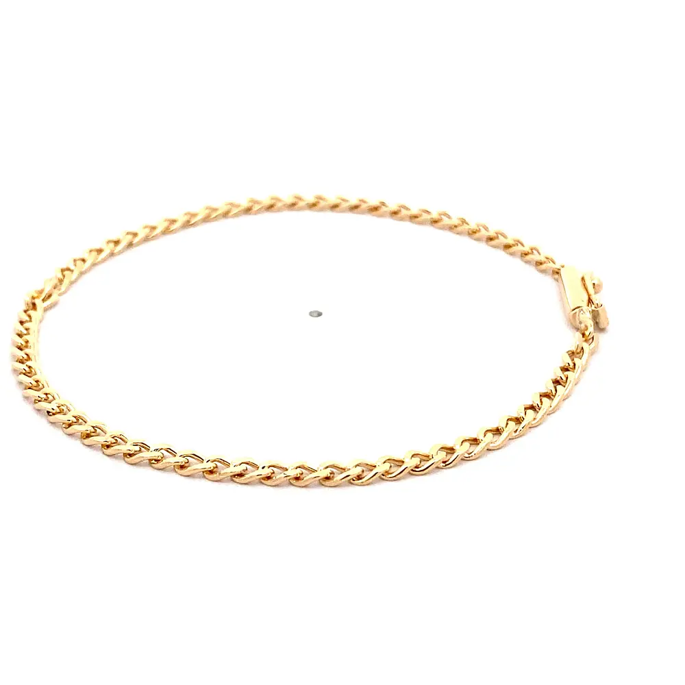 Pulsera Barbada de Oro Amarillo 18K