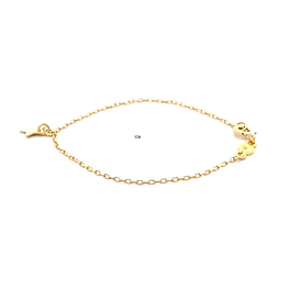 Pulsera Limada de Oro Amarillo 18K con Dije Estrella