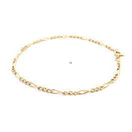 Pulsera Fígaro 3x1 de Oro Amarillo 18K