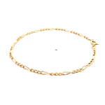 Pulsera Fígaro 3x1 de Oro Amarillo 18K