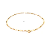 Pulsera Fígaro 3x1 de Oro Amarillo 18K