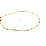 Pulsera Fígaro 3x1 de Oro Amarillo 18K