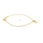 Pulsera Limada de Oro Amarillo 18K con Dije Estrella