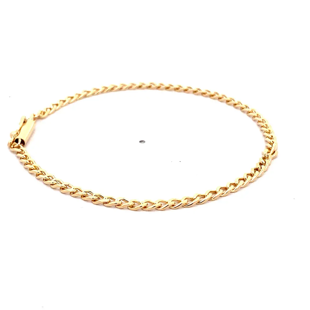 Pulsera Barbada de Oro Amarillo 18K