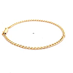 Pulsera Barbada de Oro Amarillo 18K