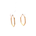 Aros Hexagonales de Oro Amarillo 18K