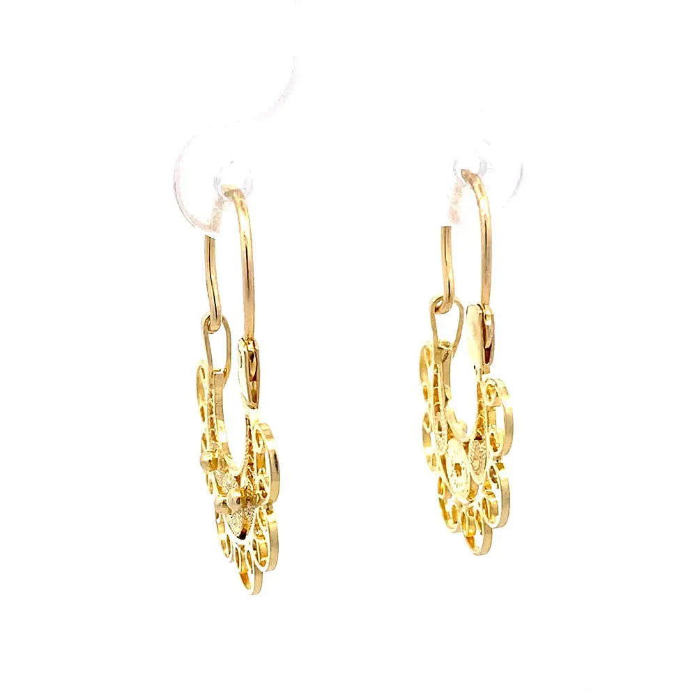 Aros de Filigrana en Oro Amarillo 18K