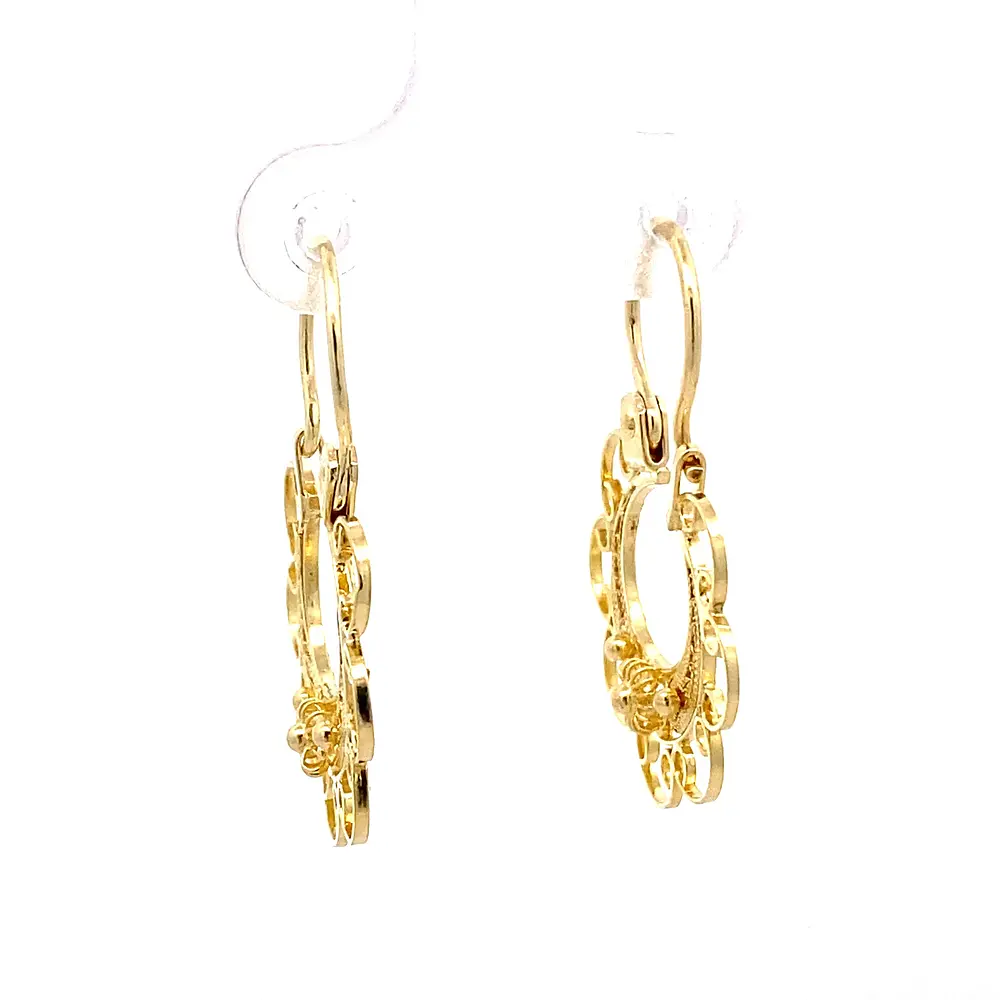 Aros de Filigrana en Oro Amarillo 18K